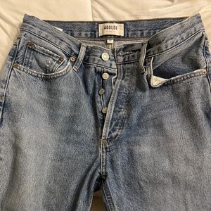 Agolde women’s Riley Light Blue Relaxed Jeans size 28